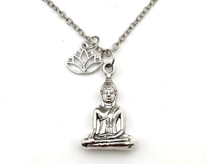 Buddha & Lotus Flower Necklace